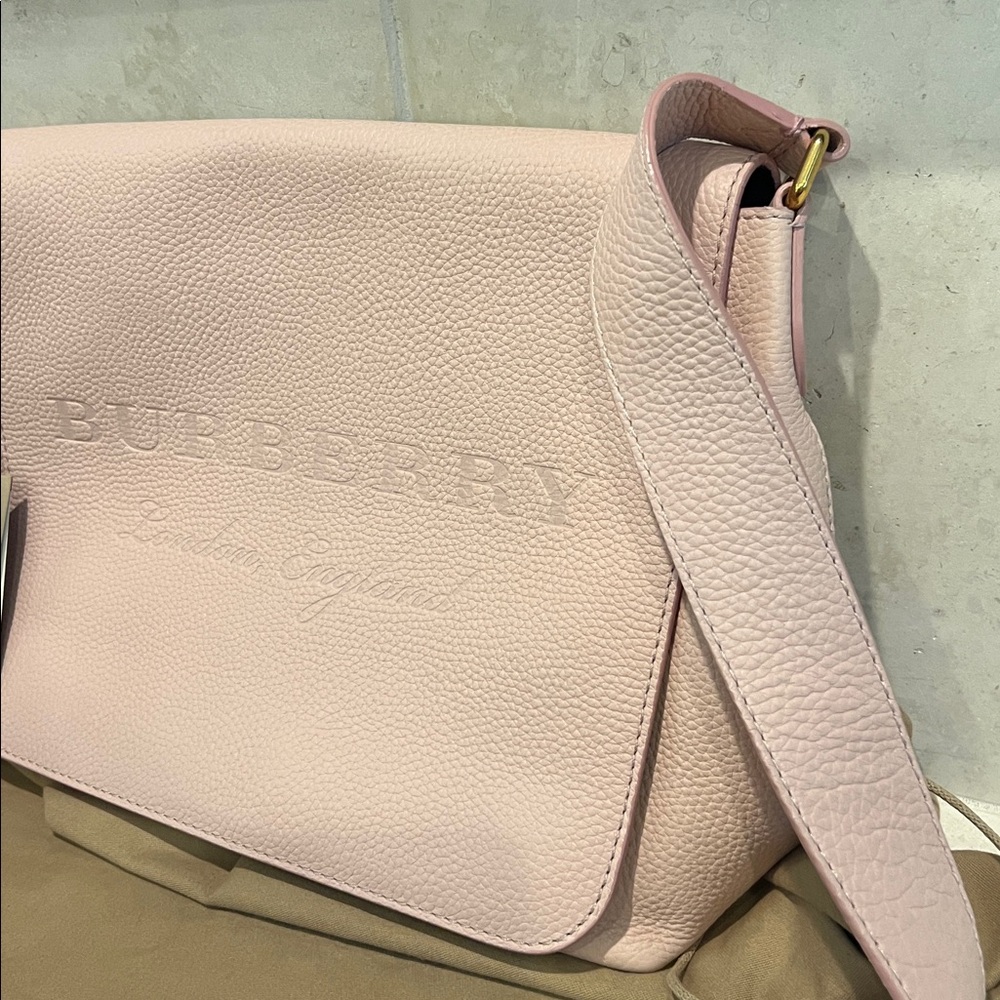 Burberry Burleigh Medium Leather Crossbody Bag Pale Ash Rose NWT - Picture 6 of 14